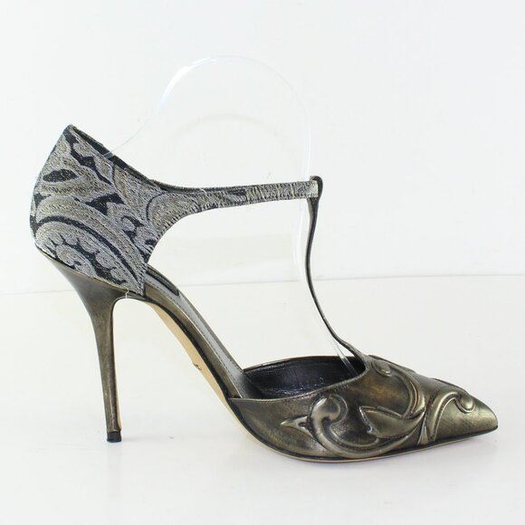 Dolce Gabbana Grey Stiletto Heels (EU 40 / 9 US) - Picture 7 of 12